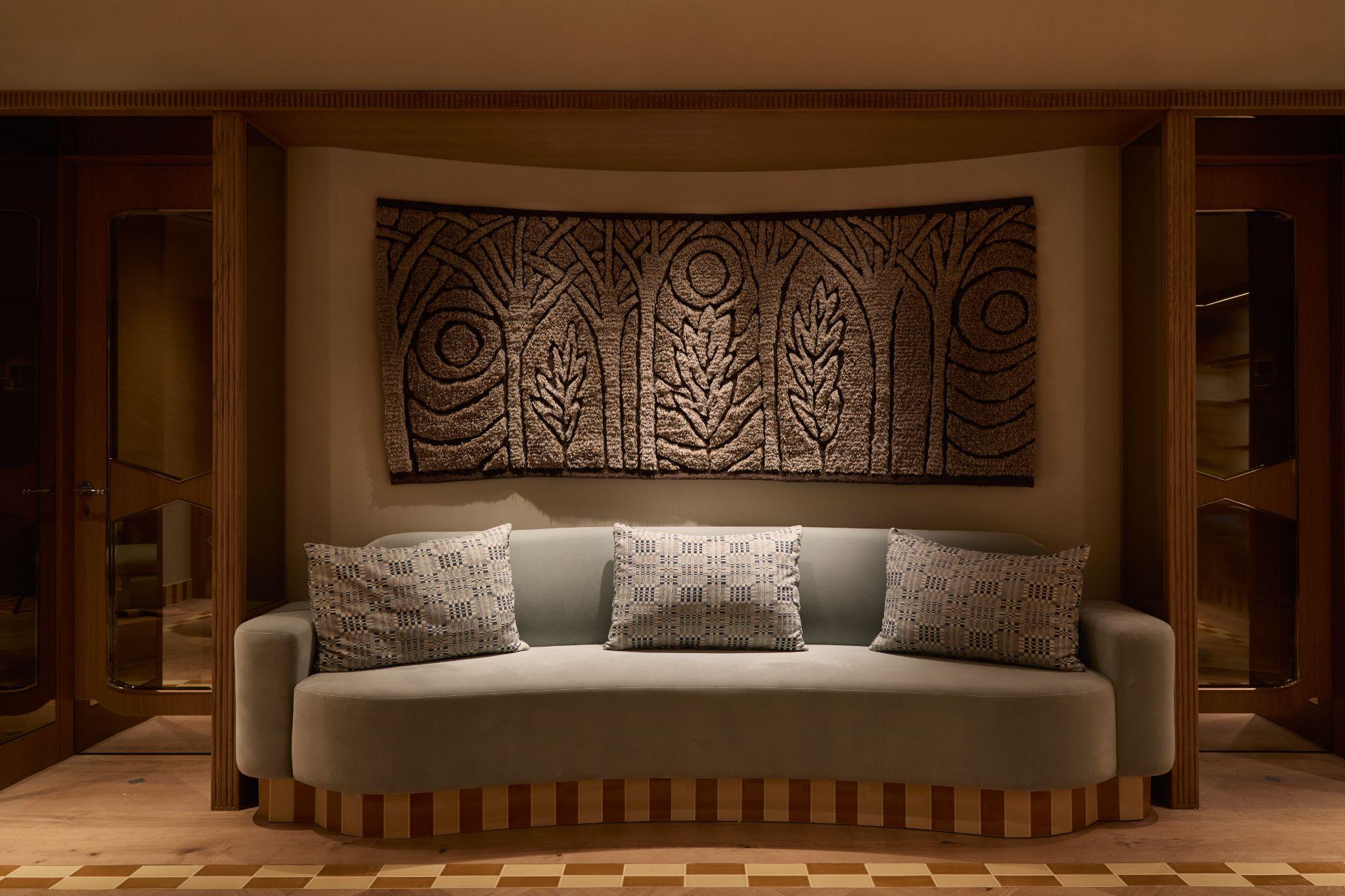 Luxury spa interior design detail at The Newman, Fitzrovia