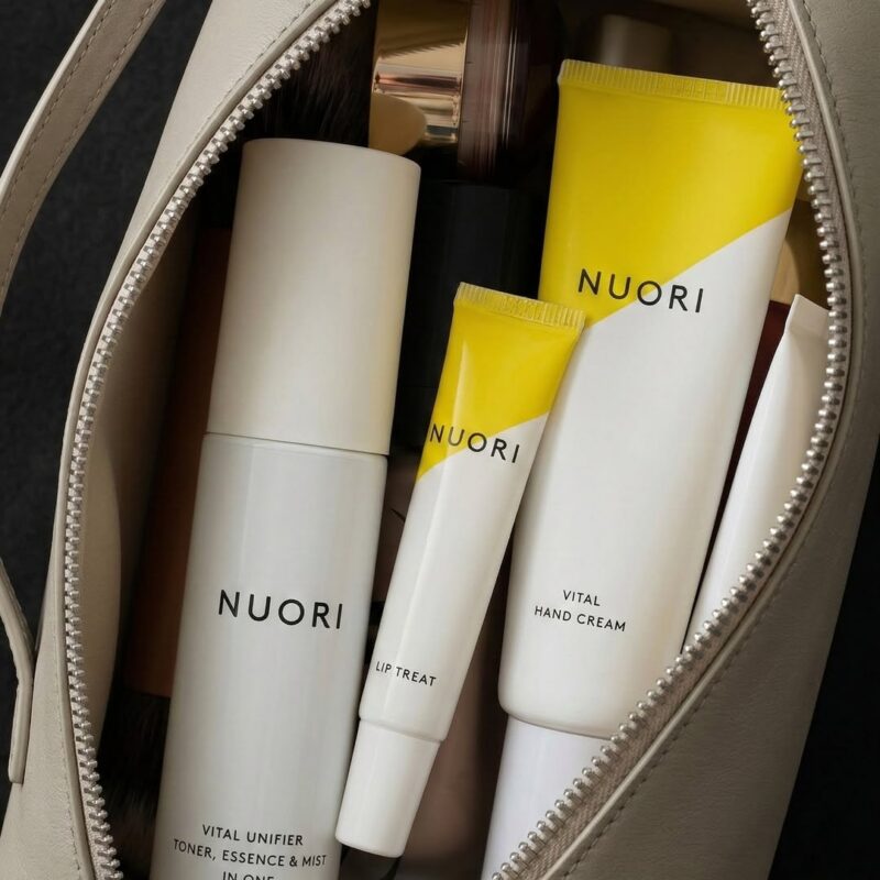 Three products, one bag. A routine that goes wherever you do 💛